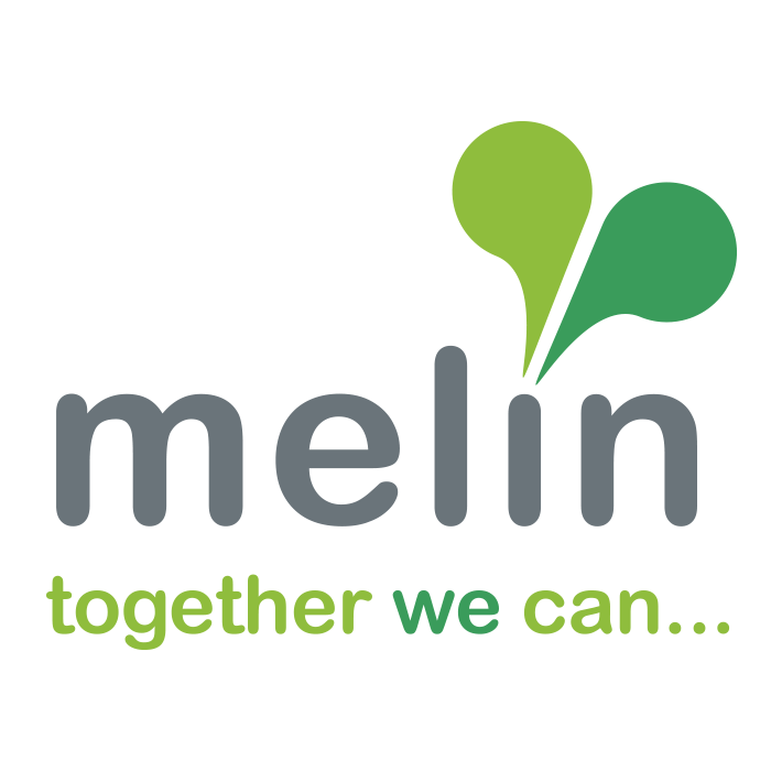 Melin Homes Logo in green and grey and says Together we can